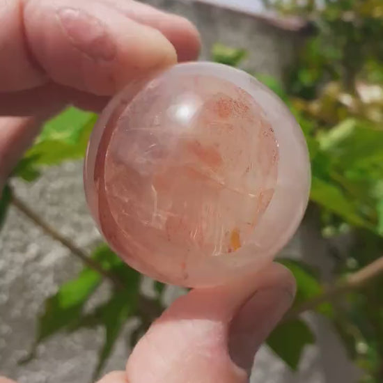 Hematoid quartz //  Fire quartz //  Golden healer quartz // Crystal sphere