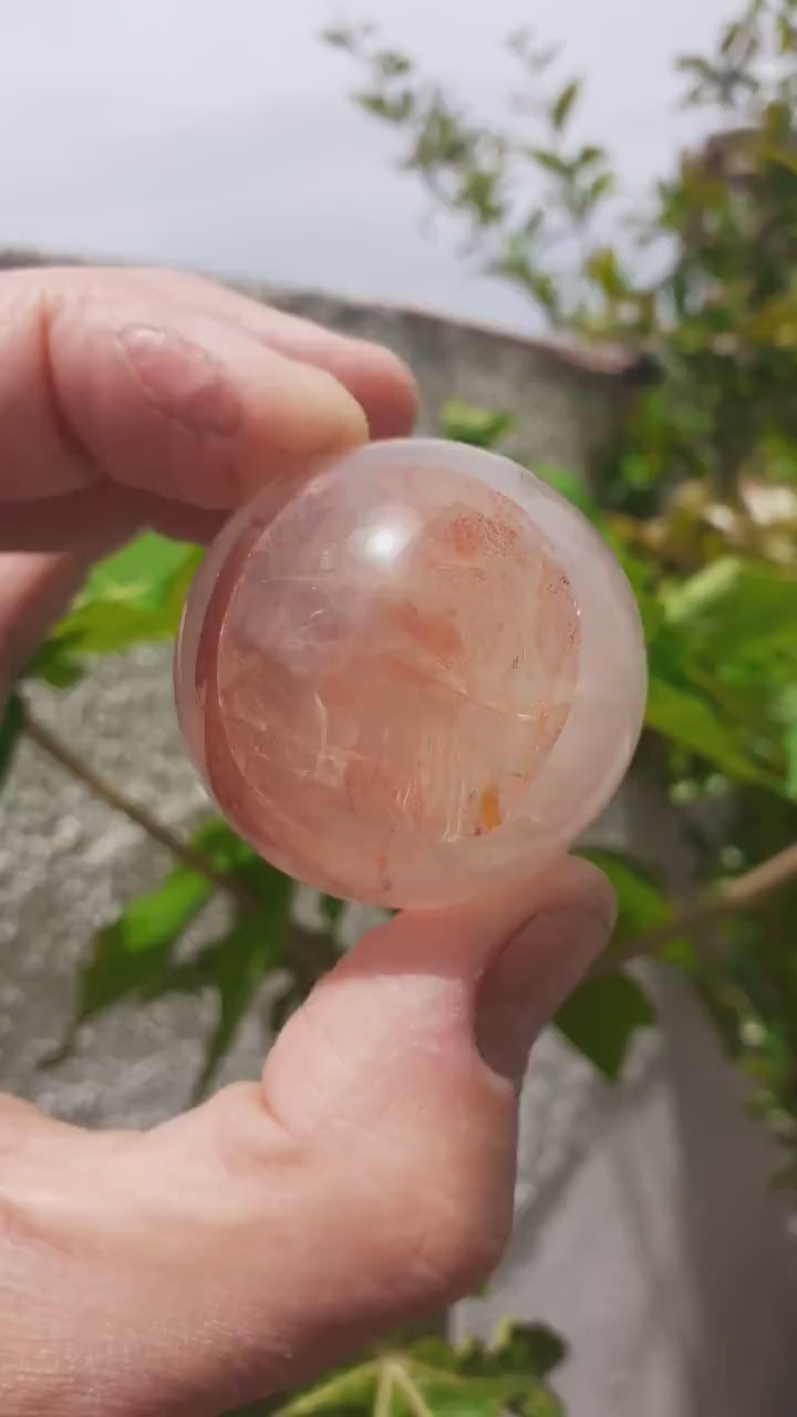 Hematoid quartz //  Fire quartz //  Golden healer quartz // Crystal sphere