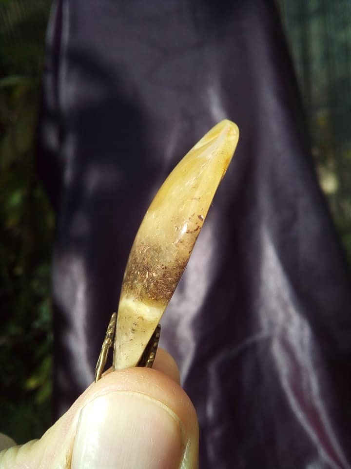 Baltic amber pendant with bronze bail