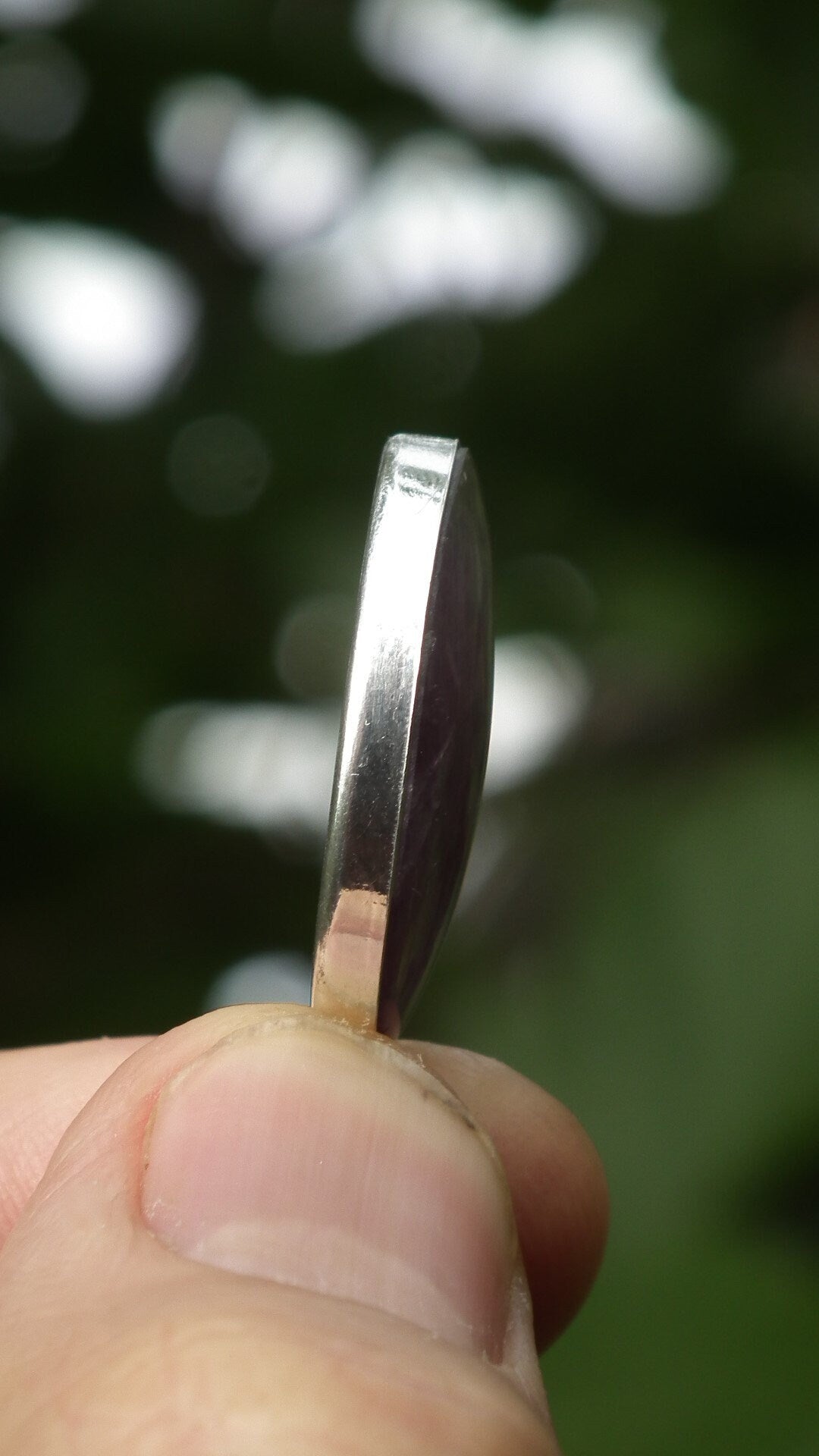 Fluorite pendant in sterling silver setting