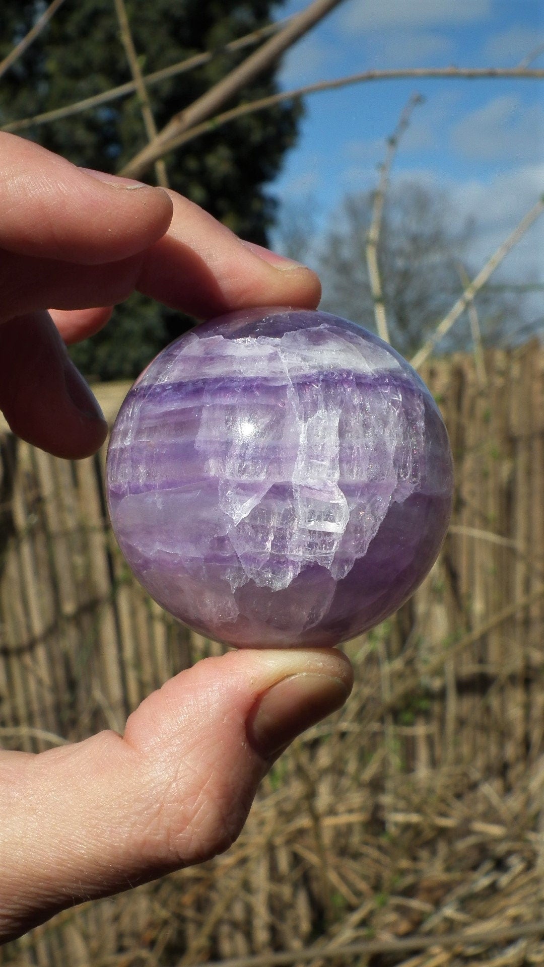53mm Rainbow Fluorite Sphere