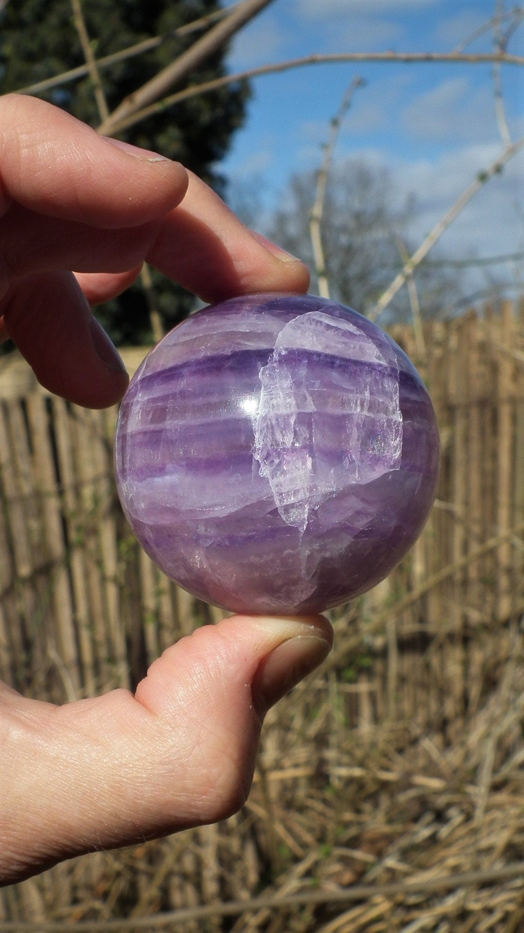 53mm Rainbow Fluorite Sphere