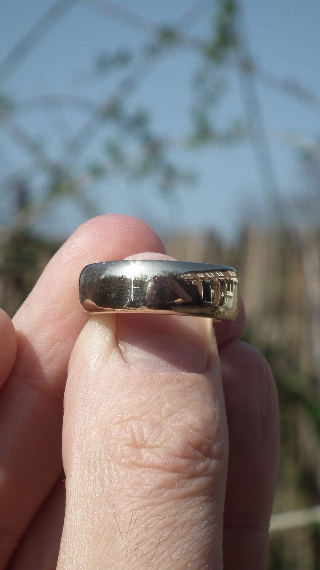 Handmade Golden bronze ring