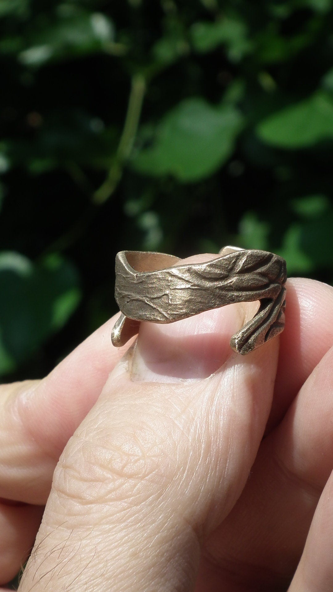 Handmade bronze ring