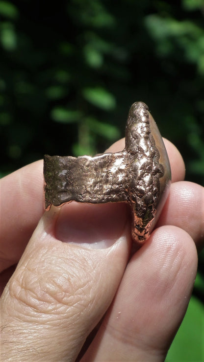 Electroformed copper Polychrome jasper Ring