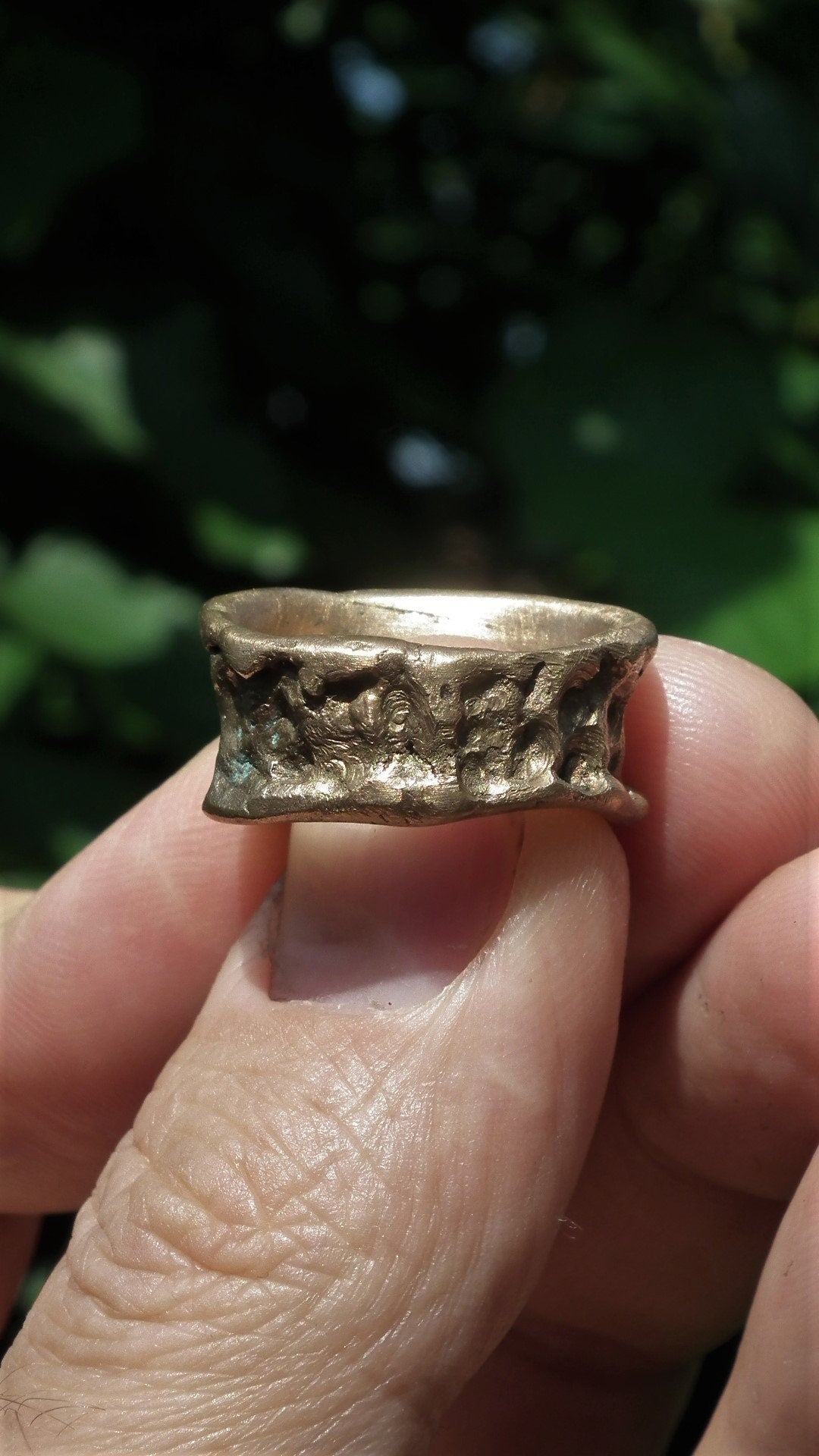 Handmade bronze ring