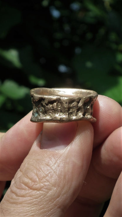 Handmade bronze ring