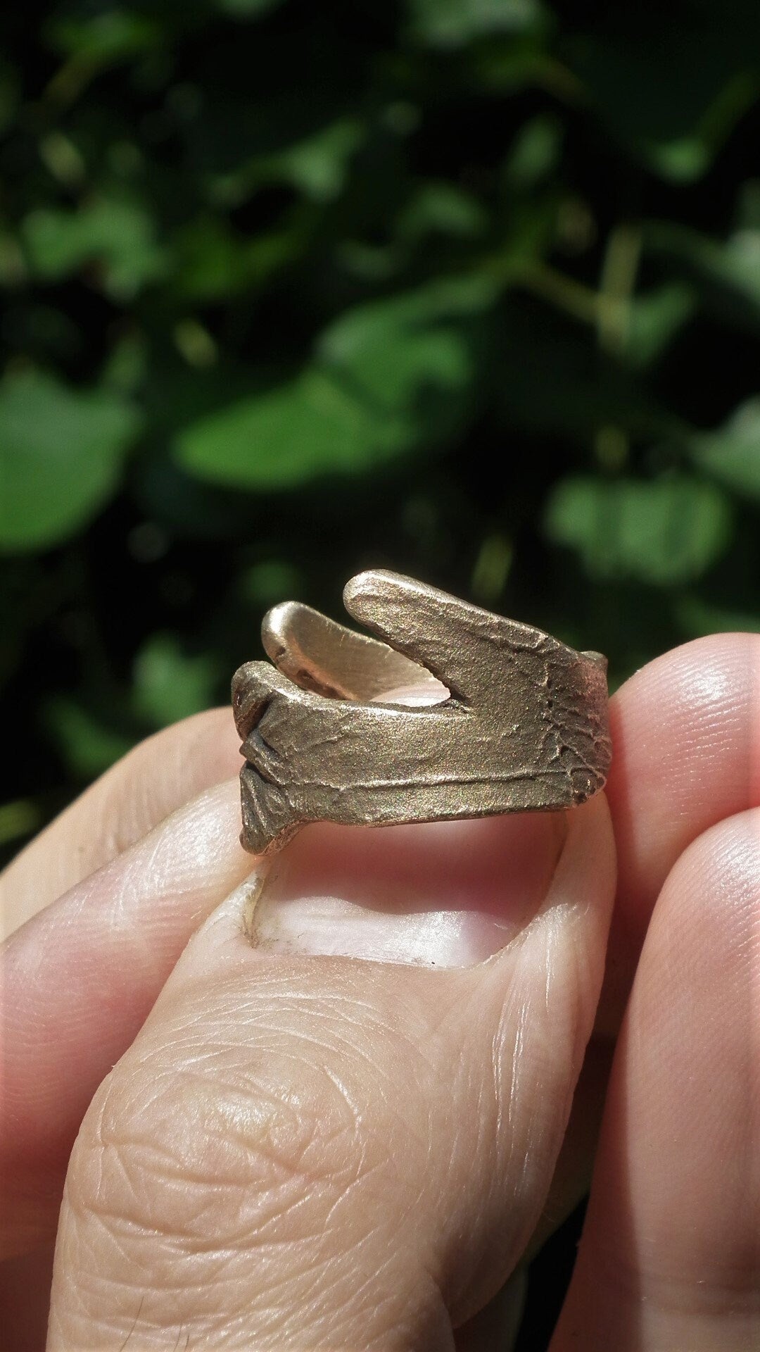 Handmade bronze ring