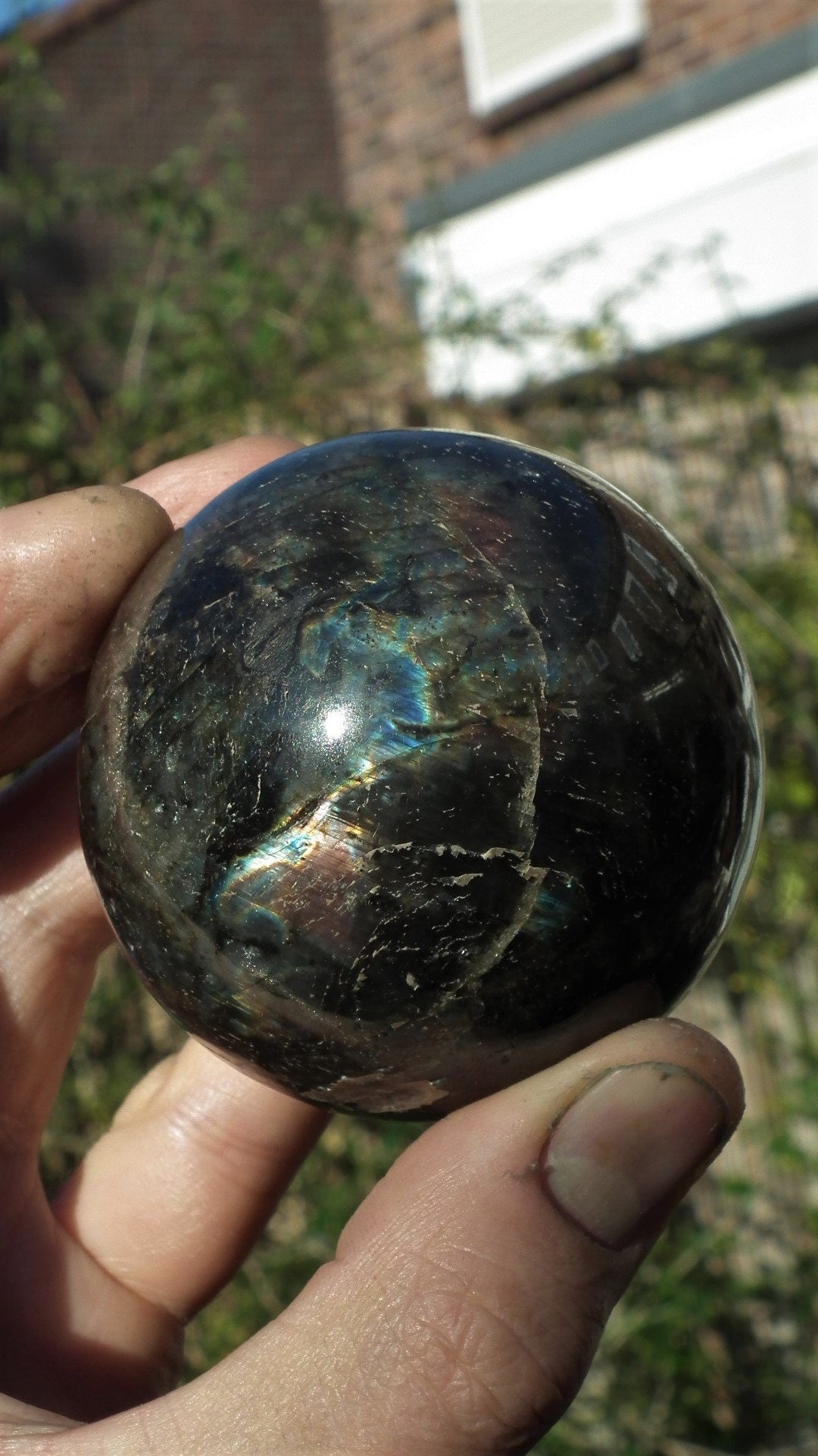 62mm Labradorite sphere from Madagaskar