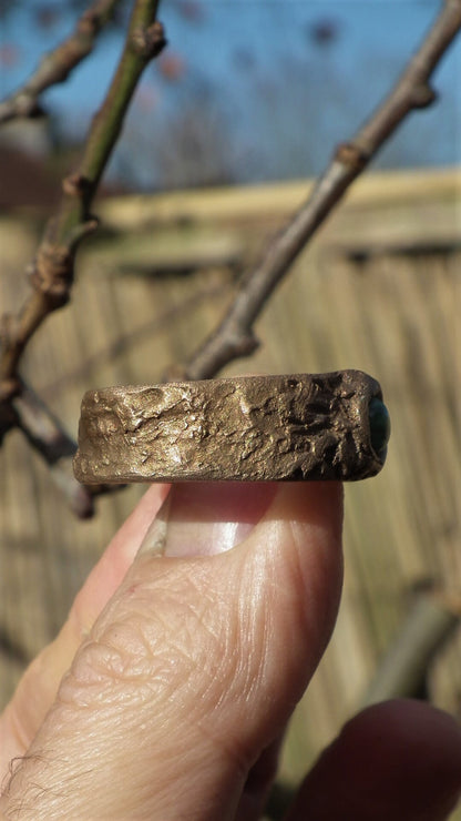 Malachite ring / Bronze Malachite ring