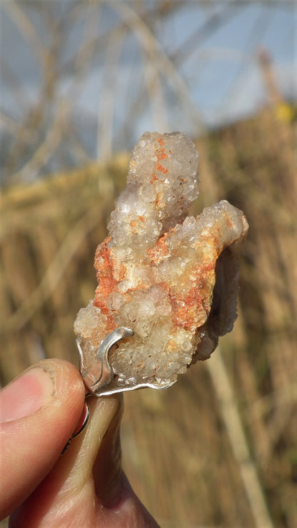 Spirit quartz Pendant / Cactus quarts/ Citrine / Limonite