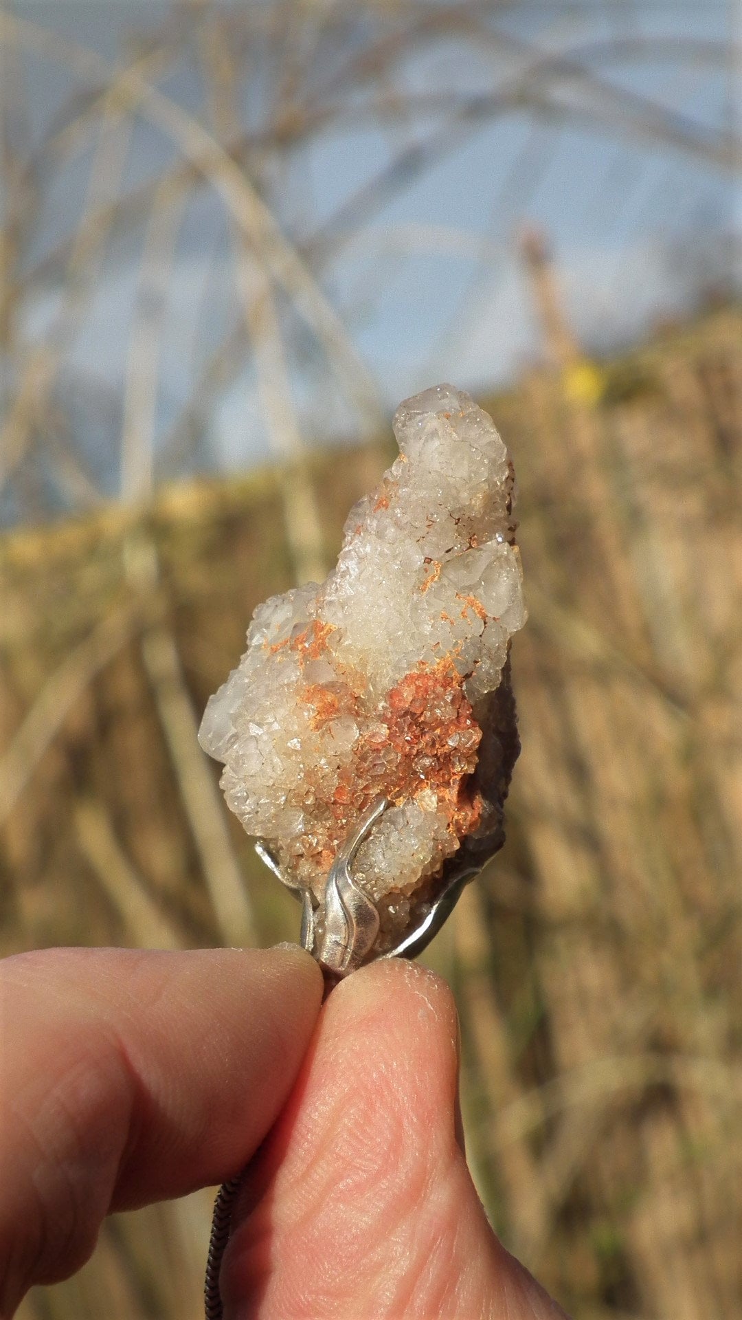 Spirit quartz Pendant / Cactus quarts/ Citrine / Limonite