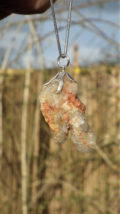 Spirit quartz Pendant / Cactus quarts/ Citrine / Limonite