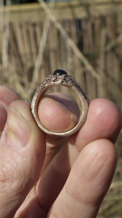 Black Onyx ring / Bronze Onyx ring