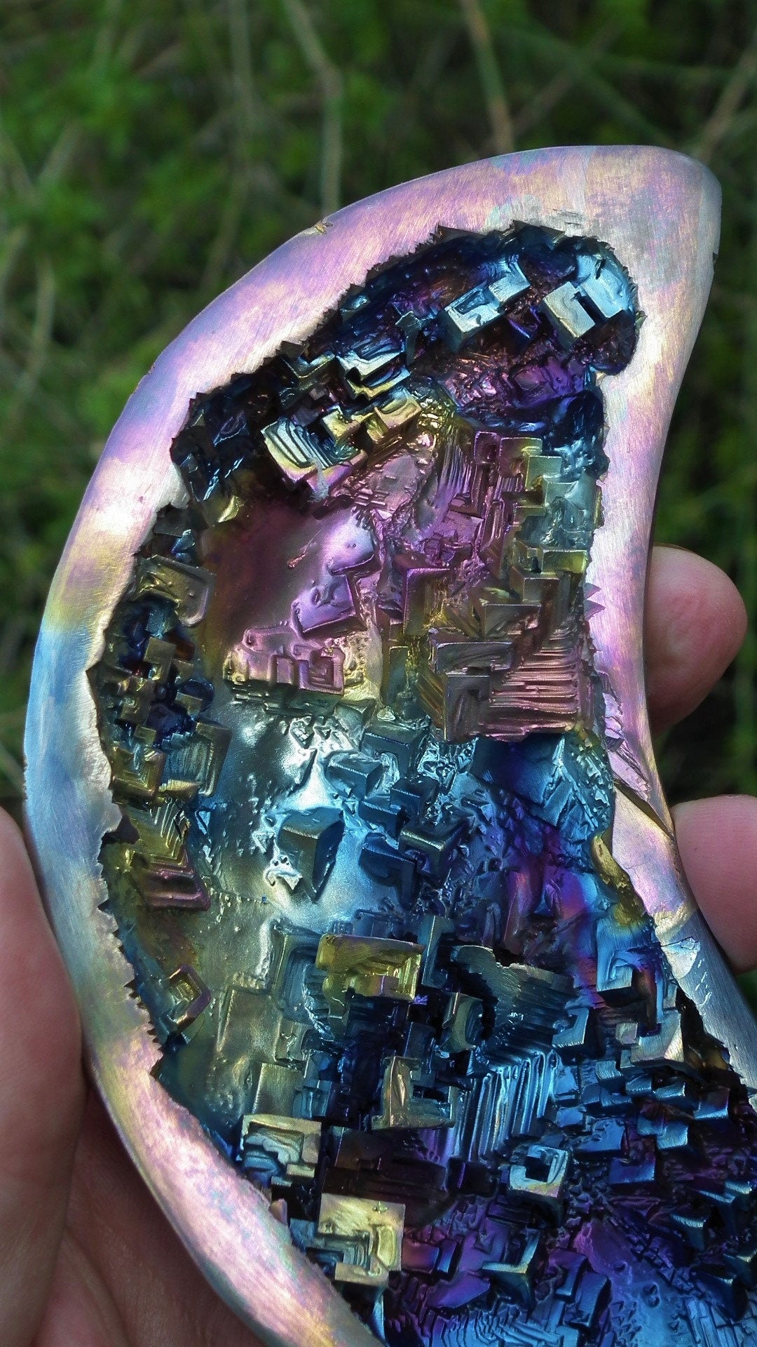 Bismuth Crystal Moon