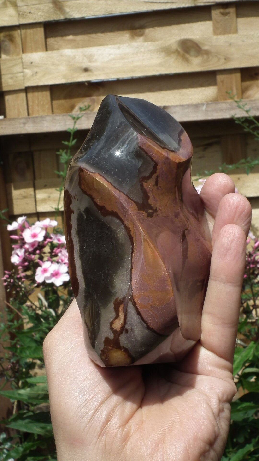 Polychrome jasper flame // Freeform // Sculpture