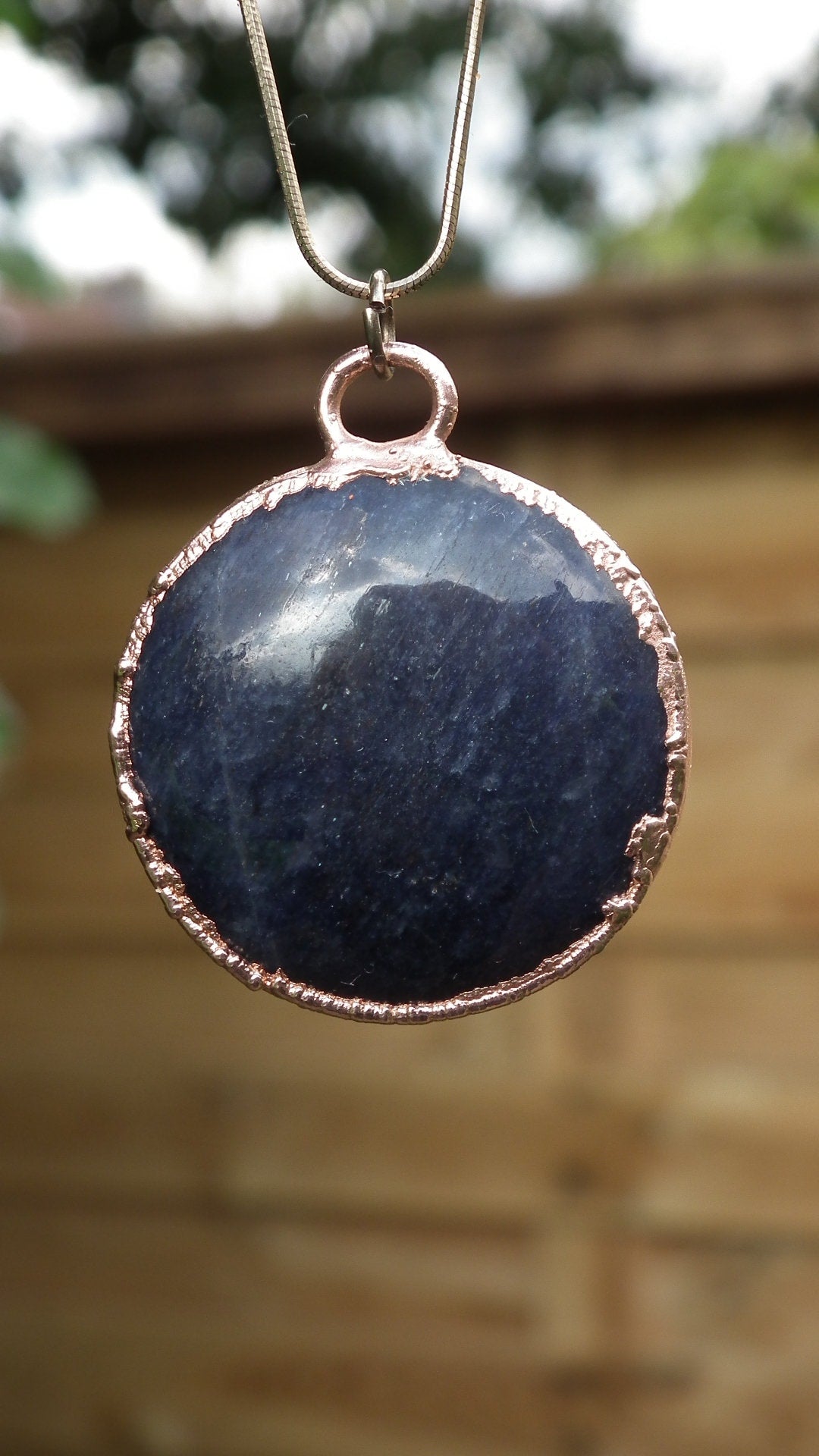 Blue aventurine necklace / aventurine crystal necklace / Electroformed copper