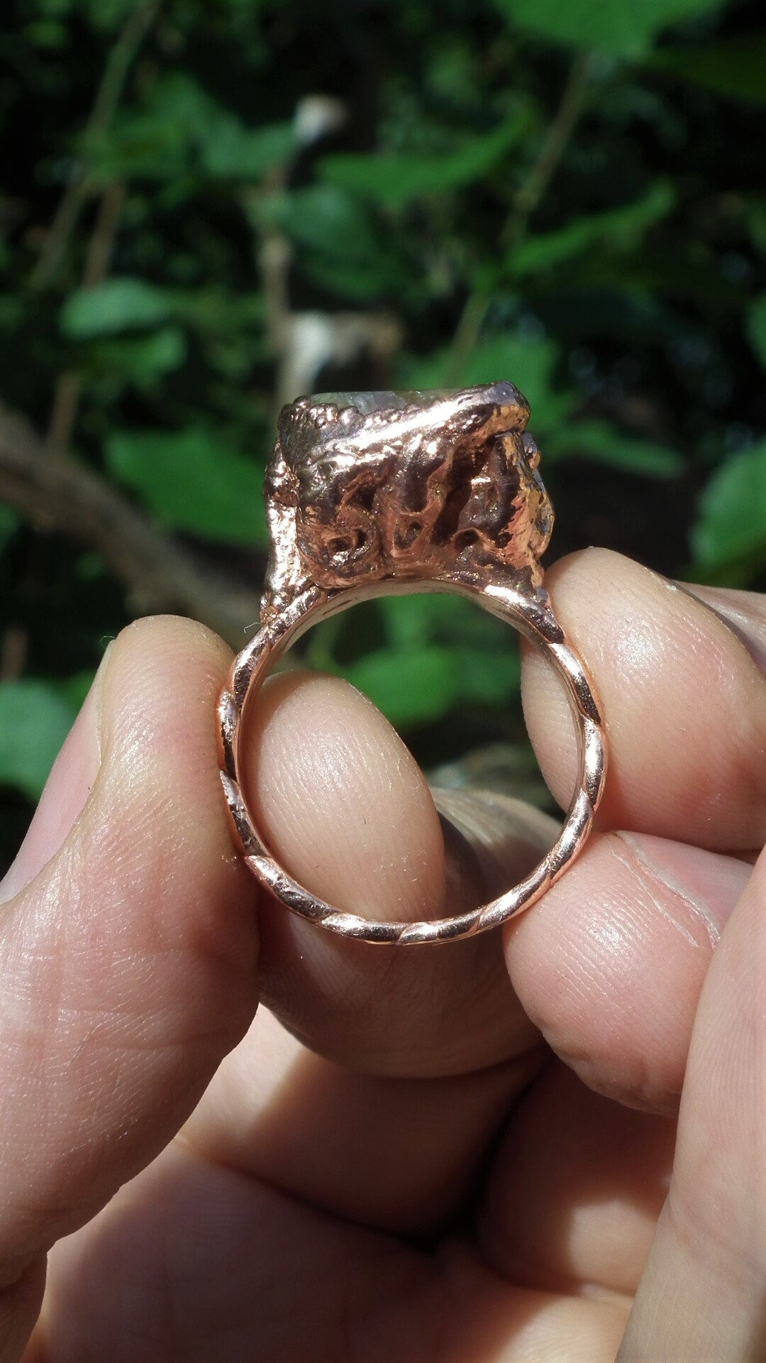 Ametrine ring / Electroformed copper