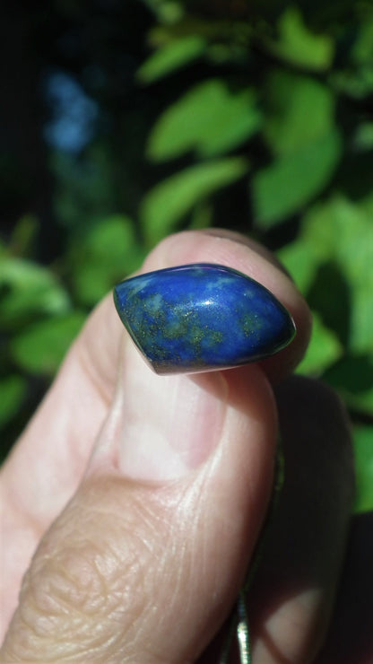 lapis lazuli necklace with sterling Silver bail