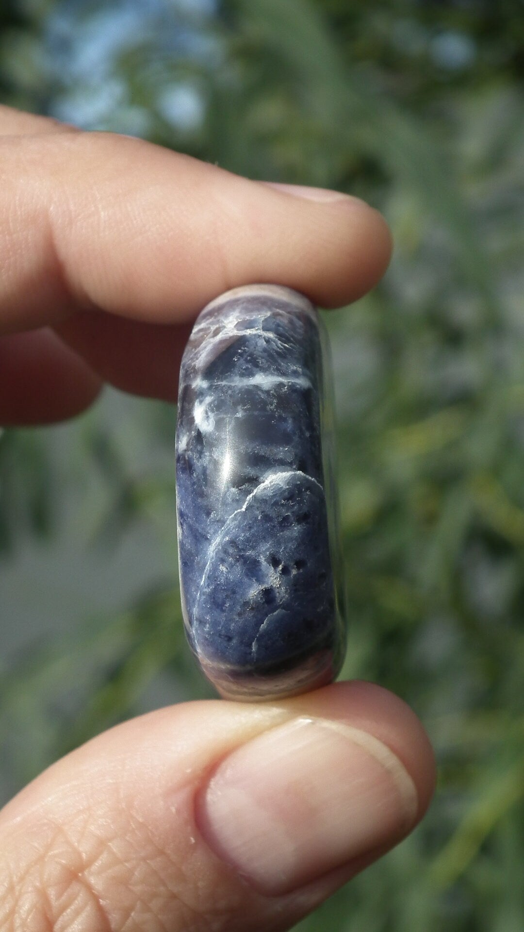 Blue sodalite Freeform / Sculpture / Palm piece