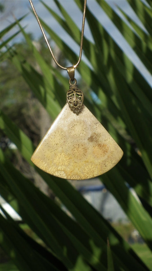fossilized coral necklace