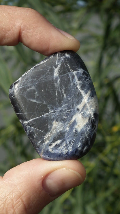 Blue sodalite Freeform / Sculpture / Palm piece