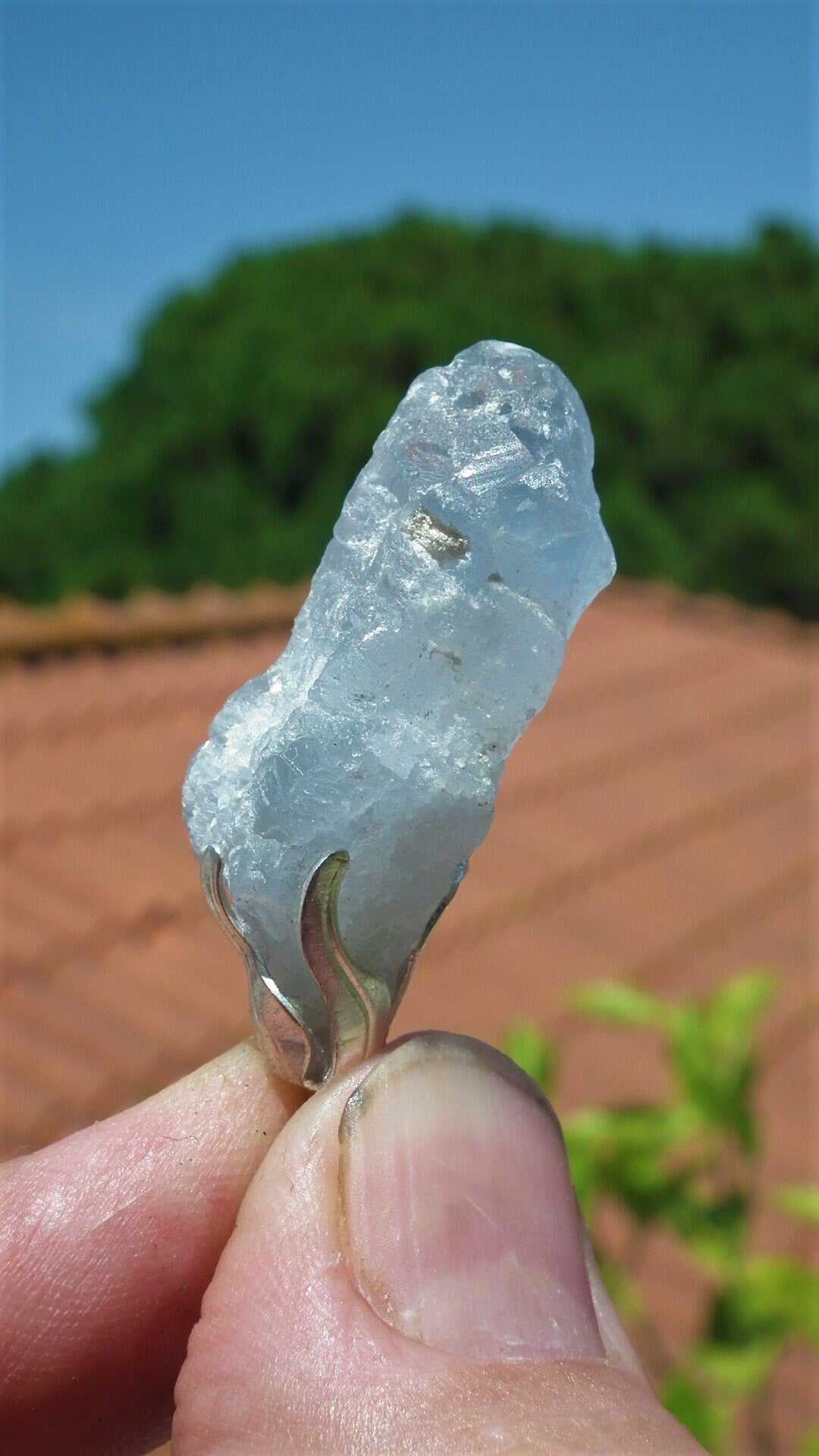 Celestite pendant