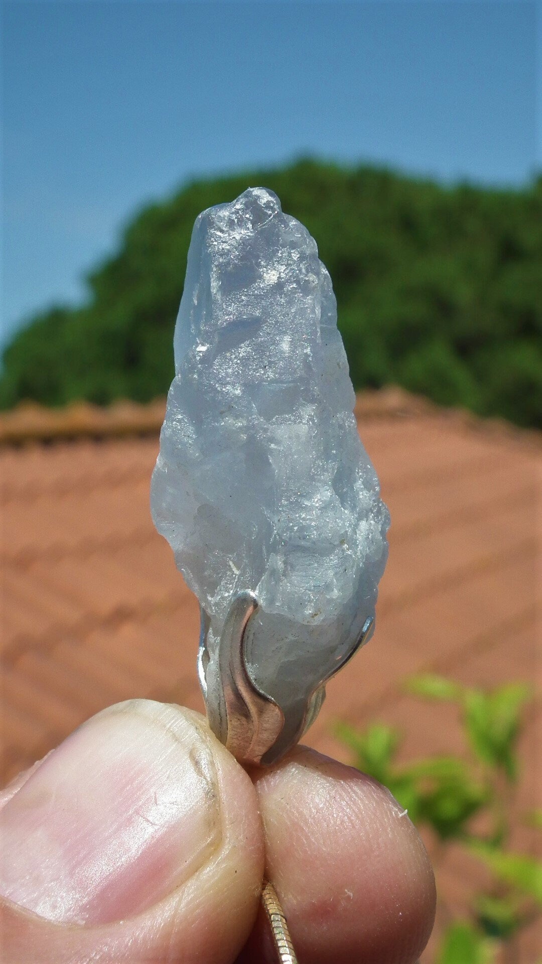 Celestite pendant