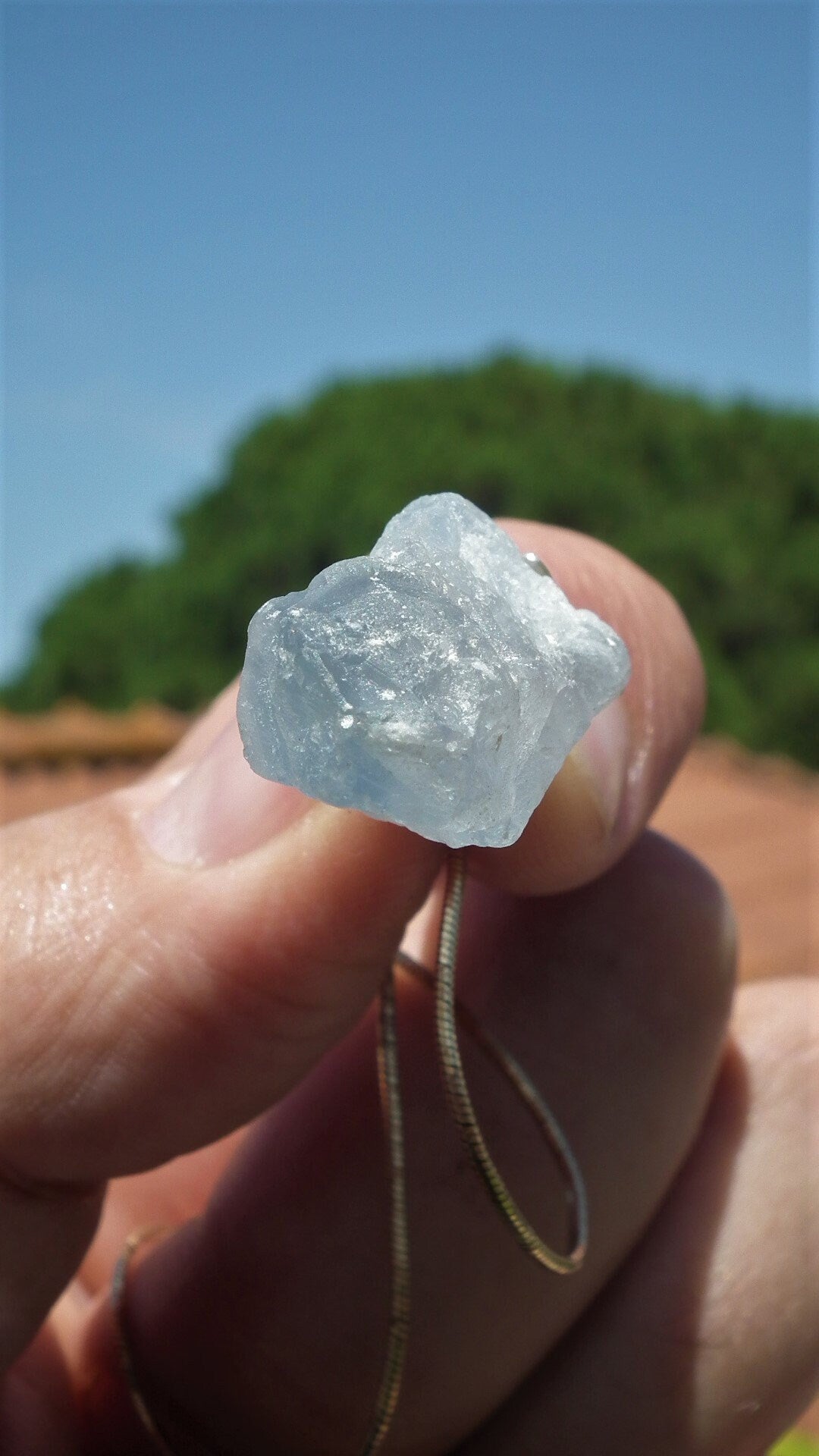 Celestite pendant