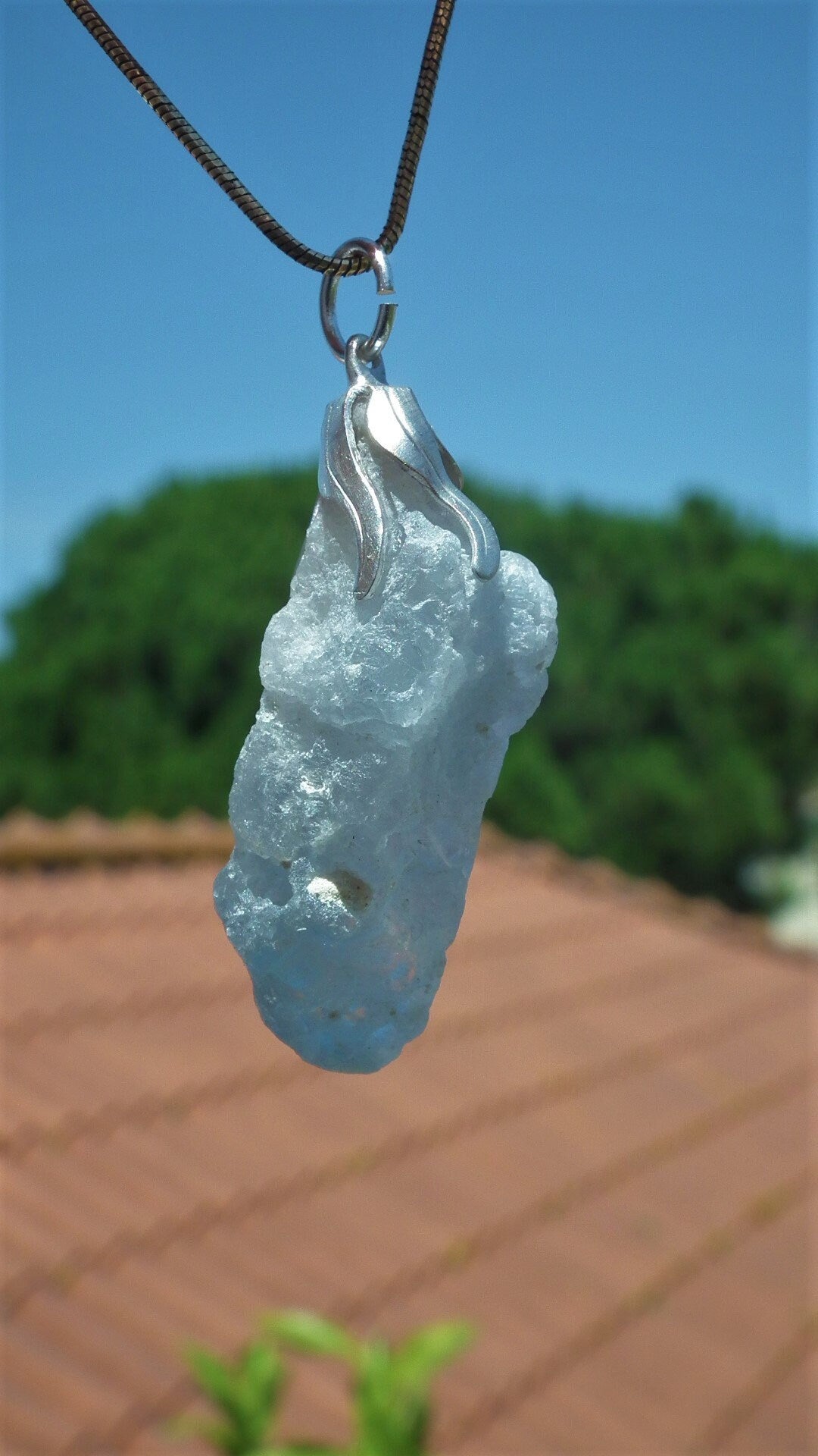 Celestite pendant