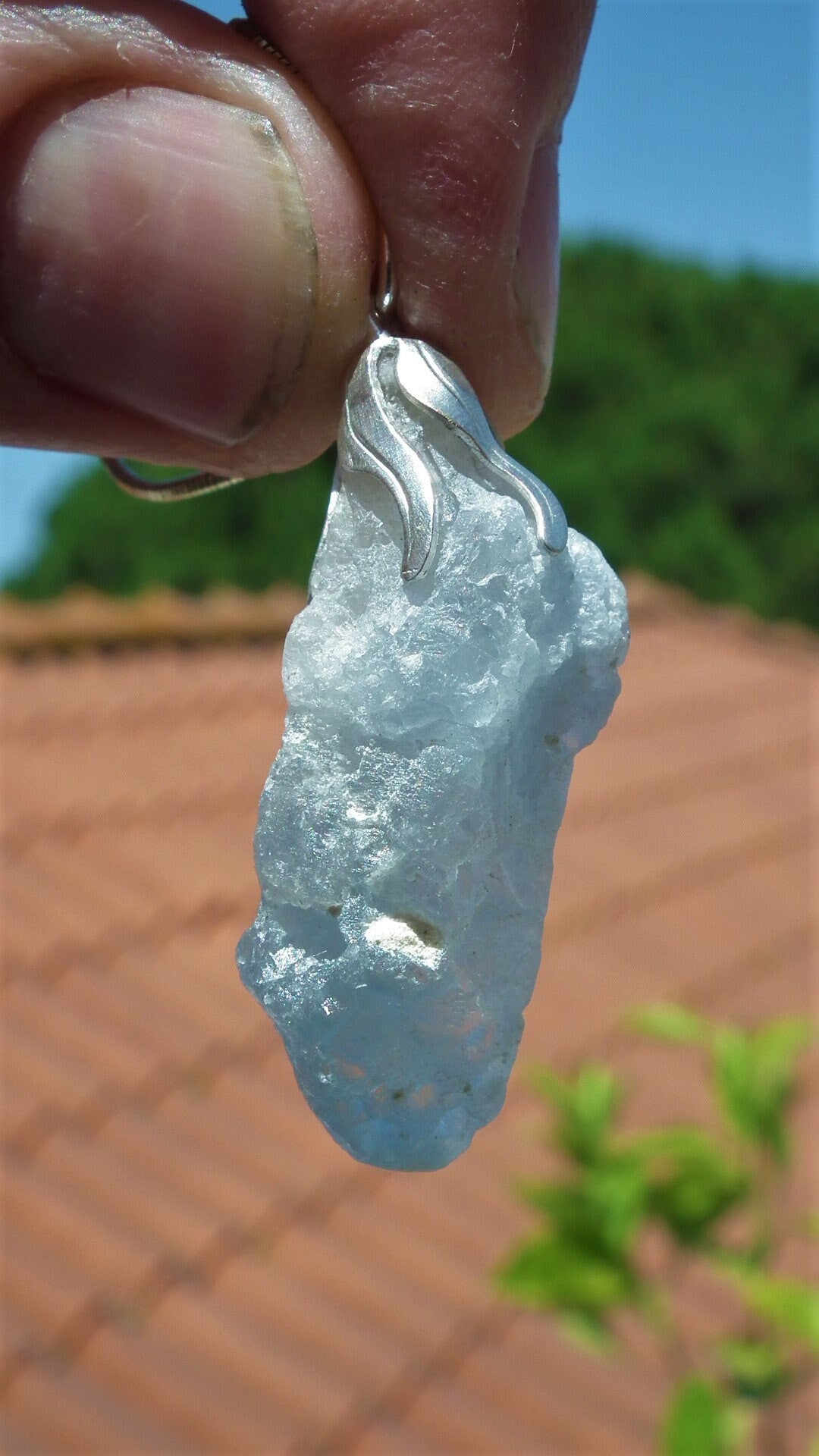 Celestite pendant