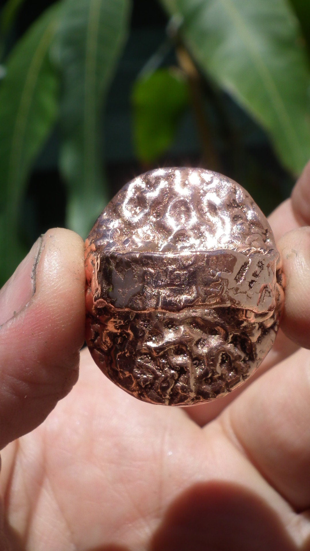 Electroformed Copper Labradorite ring // Labradorite jewelry
