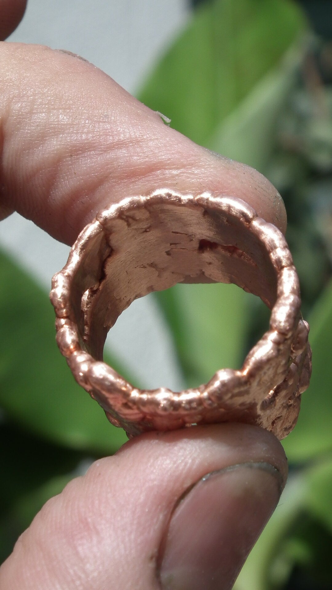 Copper ring men / Mens copper ring / Electroformed ring