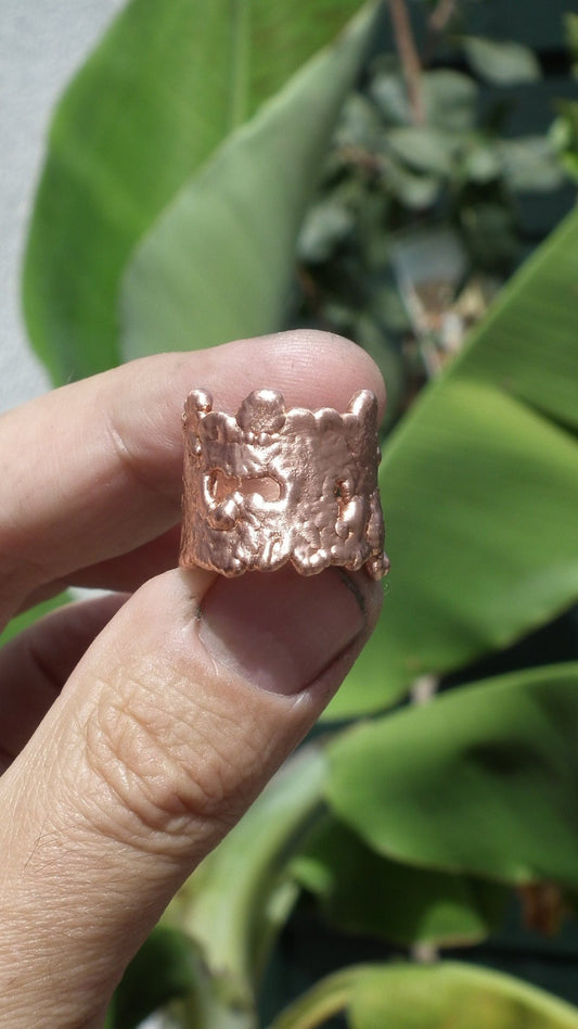 Copper ring men / Mens copper ring / Electroformed ring