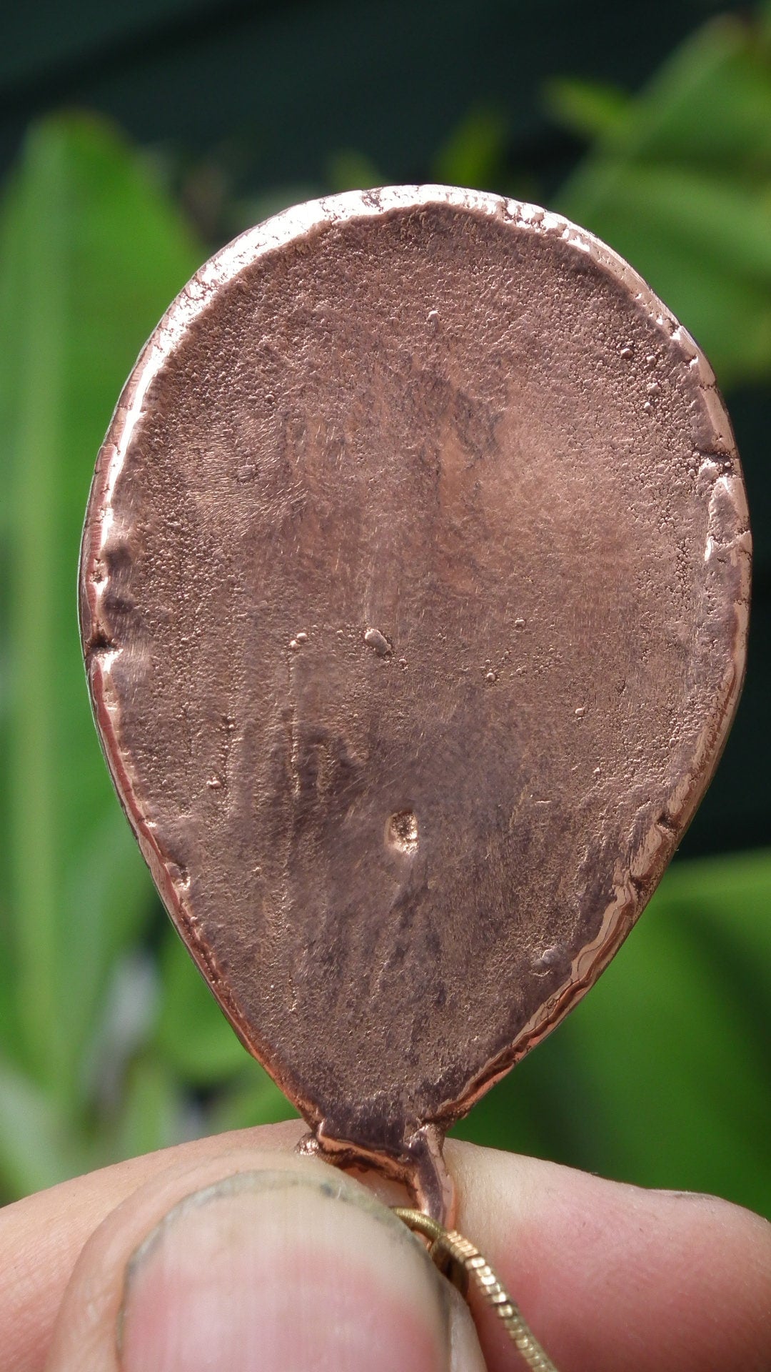 Electroformed copper Turitella Agate pendant