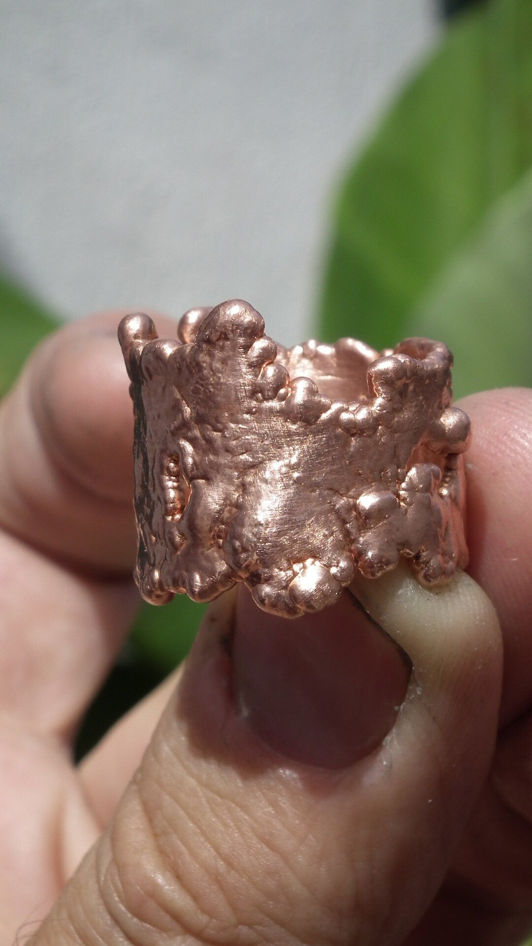 Copper ring men / Mens copper ring / Electroformed ring