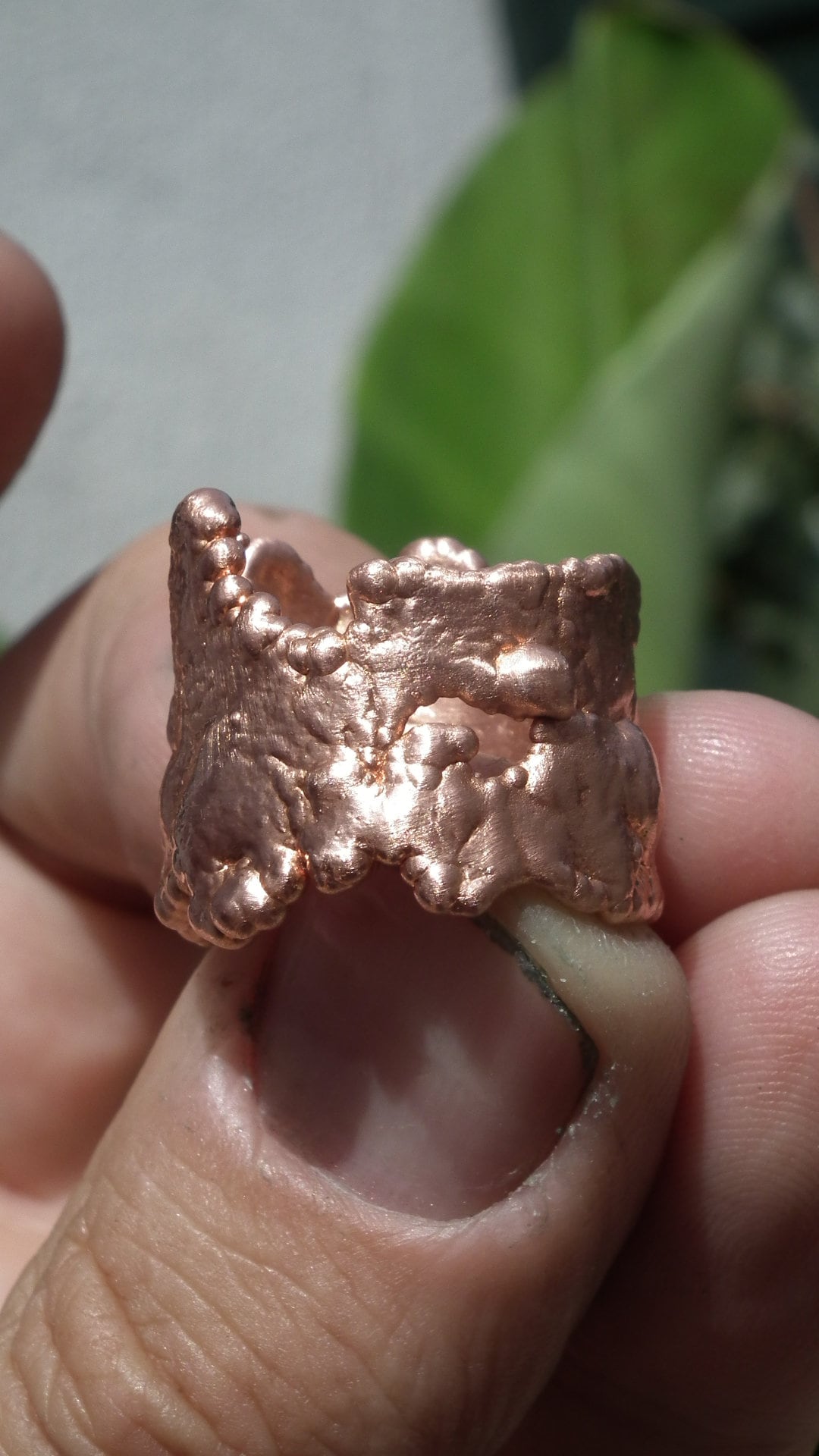 Copper ring men / Mens copper ring / Electroformed ring