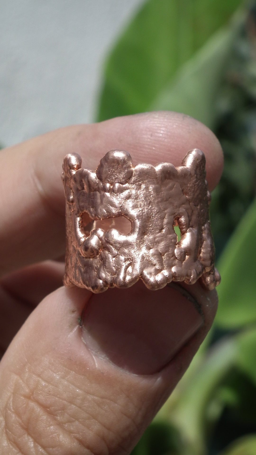 Copper ring men / Mens copper ring / Electroformed ring