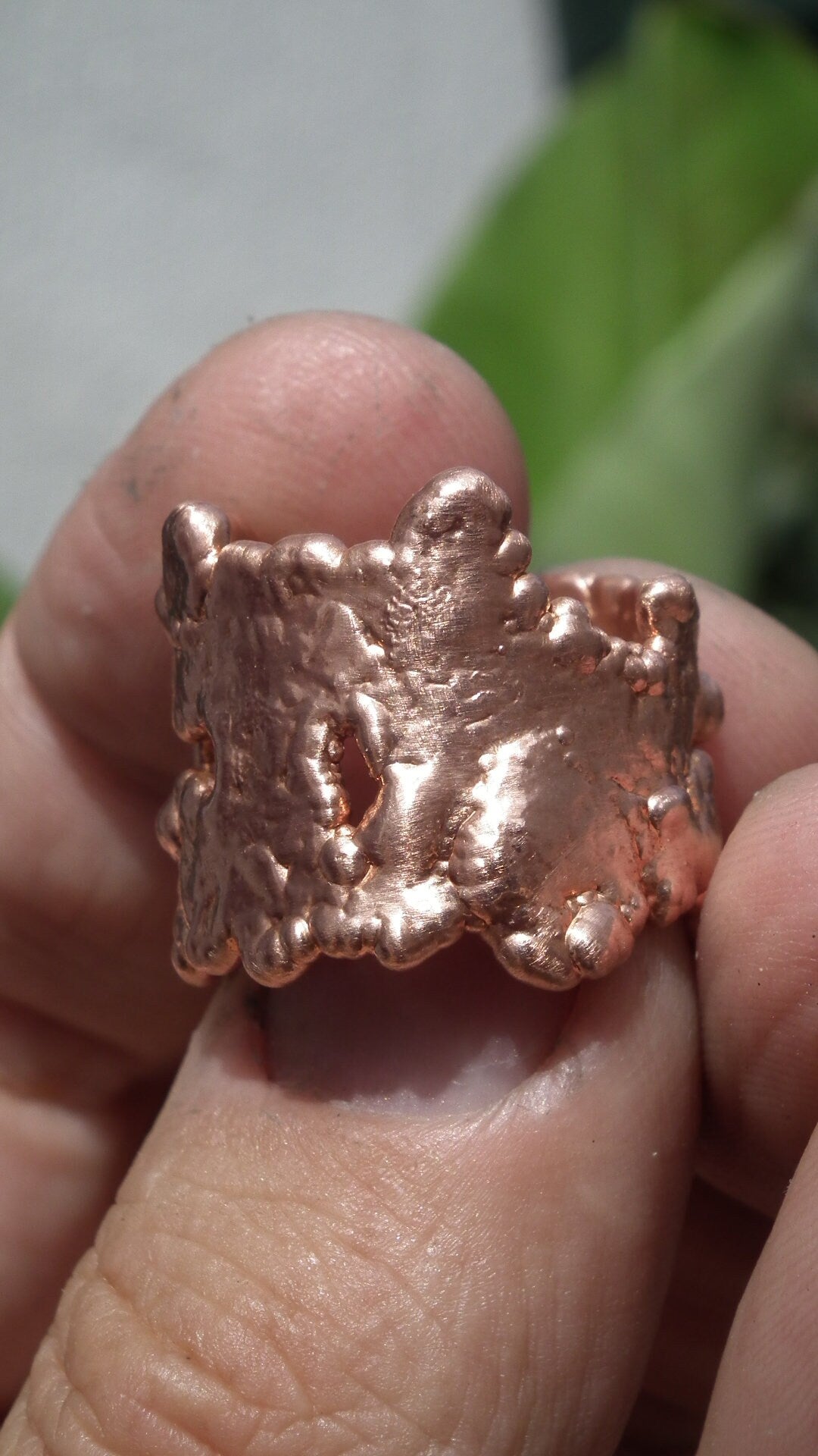 Copper ring men / Mens copper ring / Electroformed ring