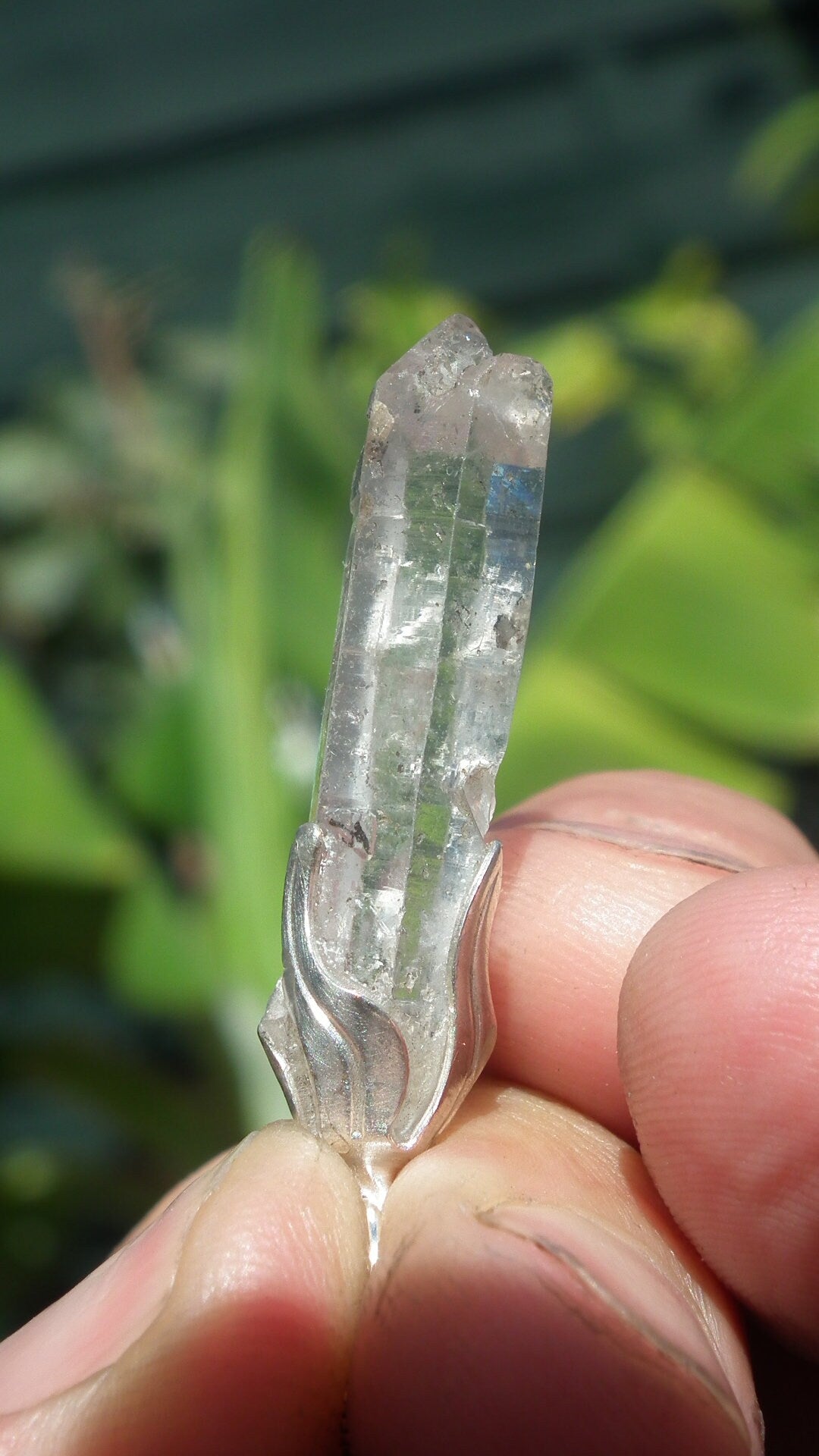 Double terminated Quartz pendant