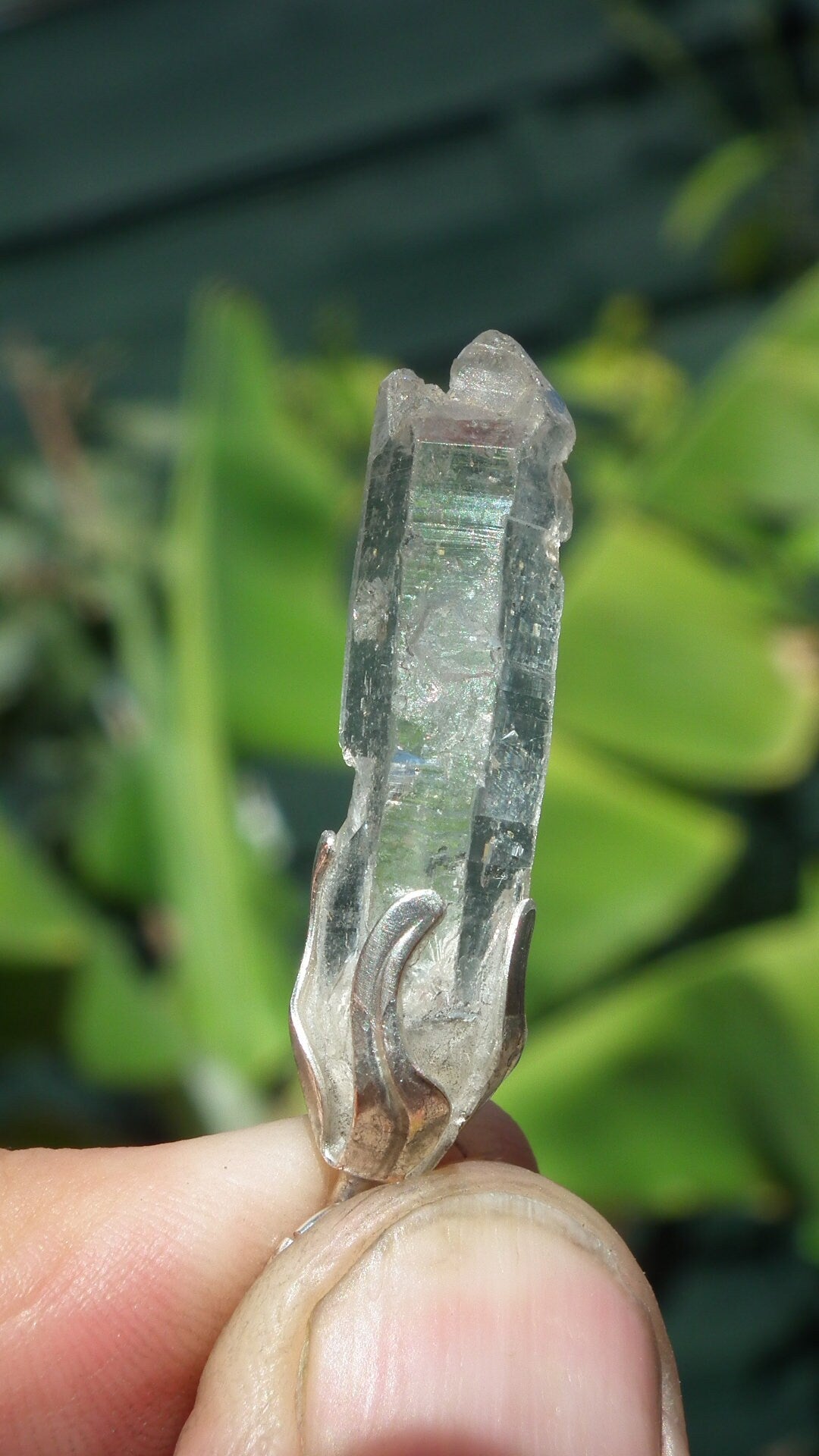 Double terminated Quartz pendant