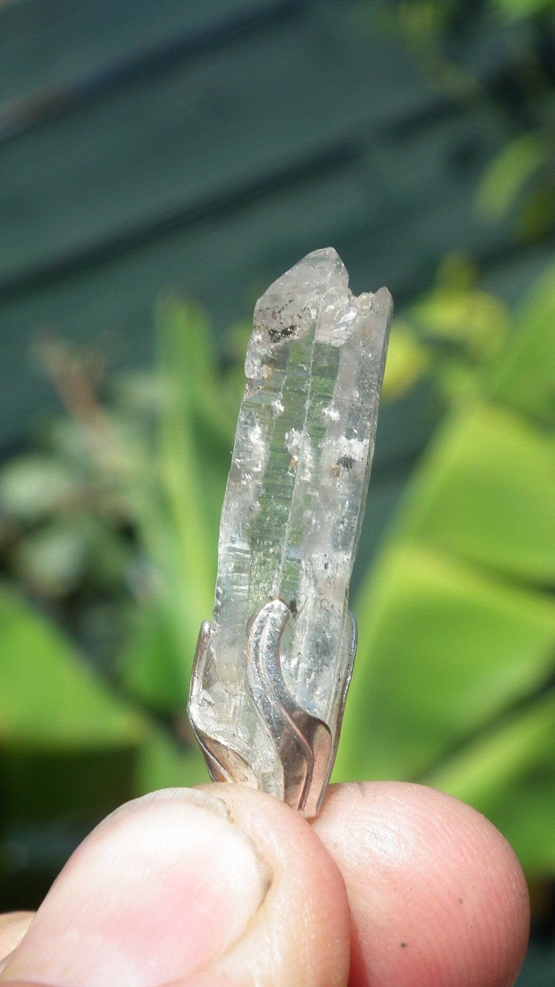 Double terminated Quartz pendant