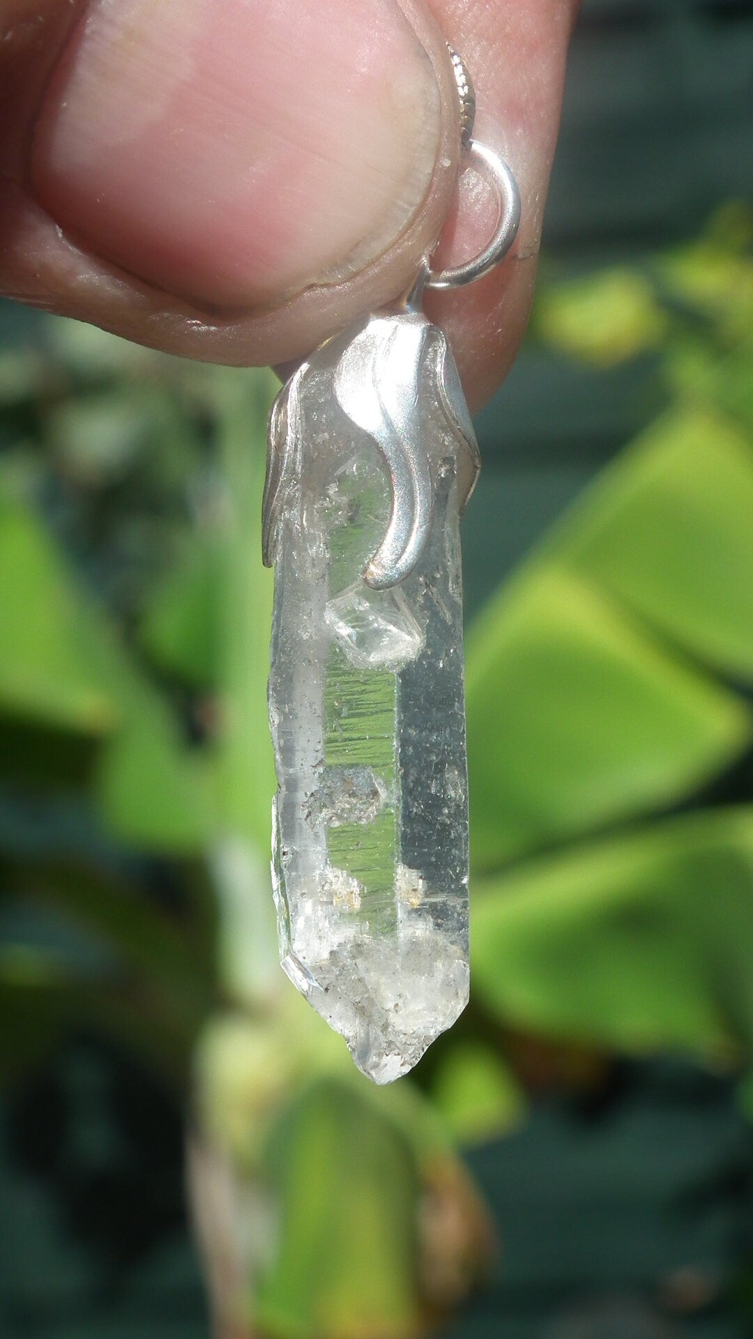 Double terminated Quartz pendant