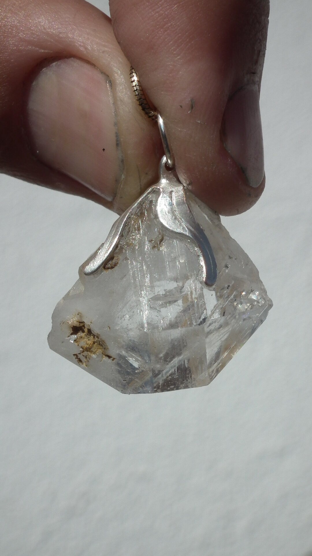 Herkimer diamond necklace // XXL Herkimer diamond necklace