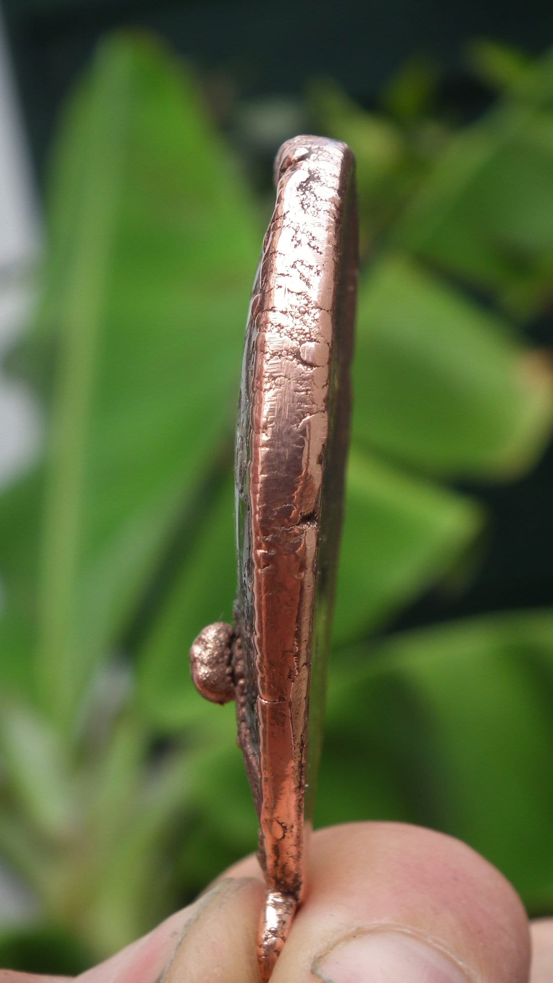 Electroformed copper Turitella Agate pendant