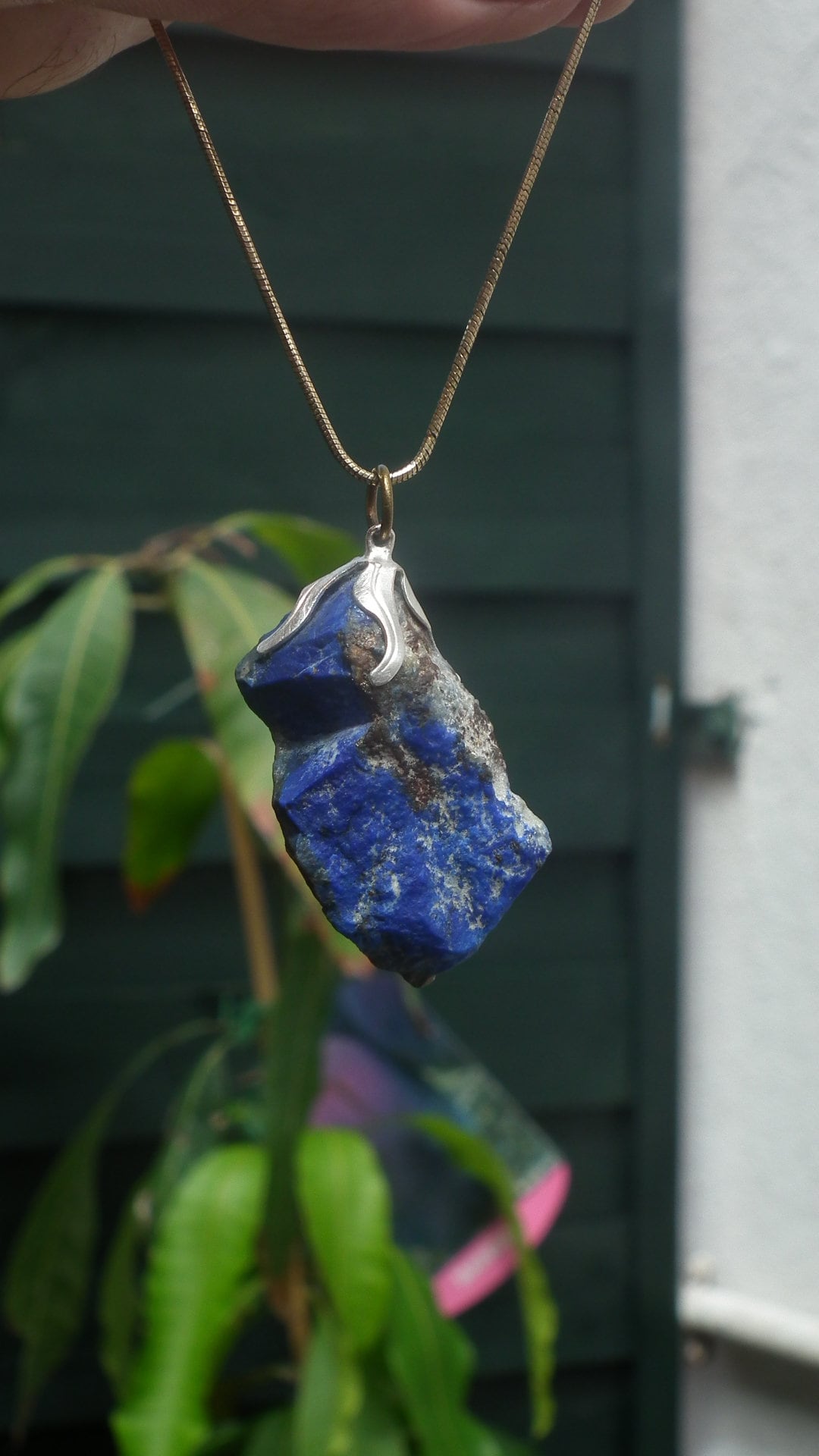 lapis lazuli necklace / raw lapis lazuli