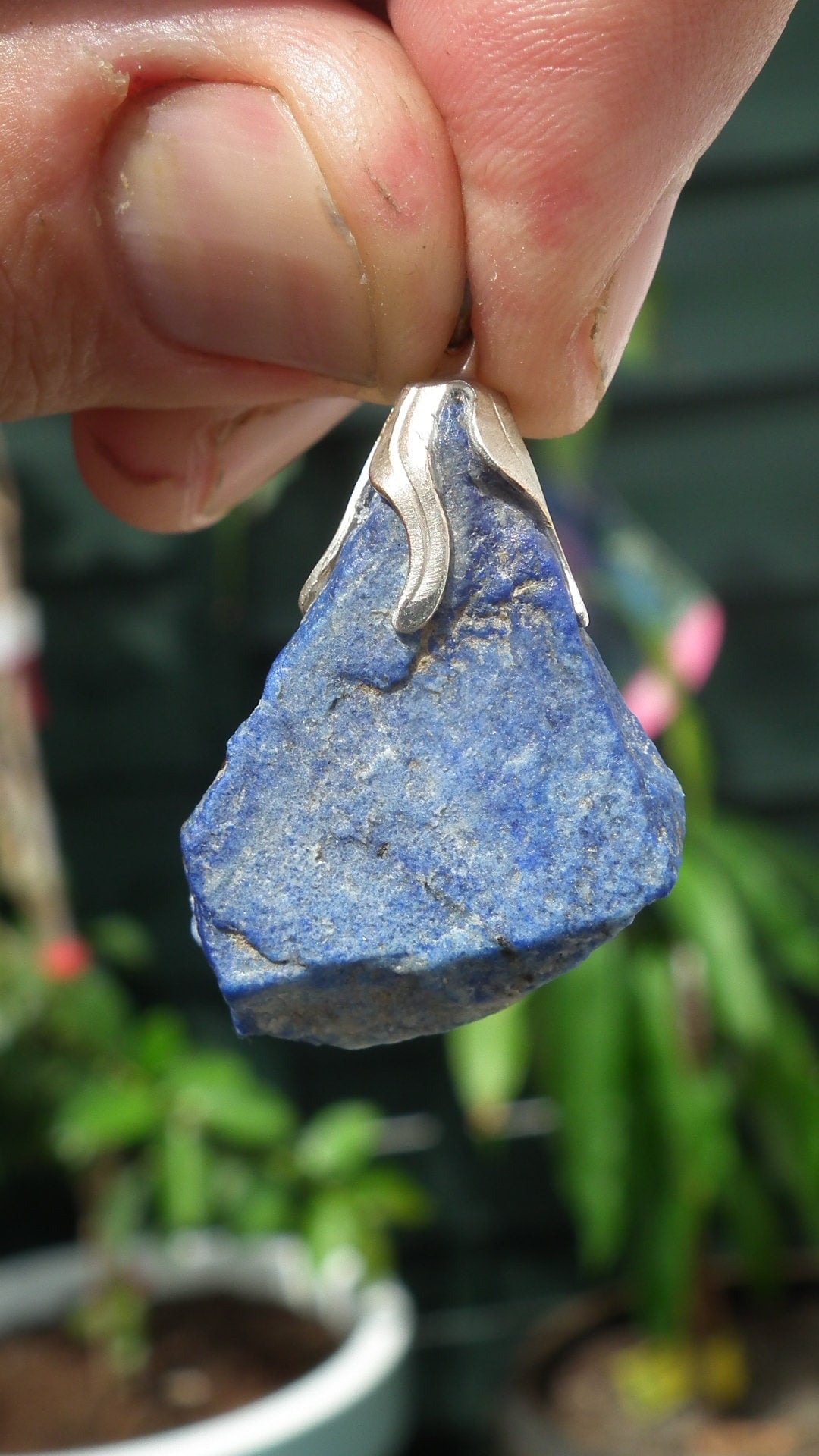 lapis lazuli necklace / raw lapis lazuli