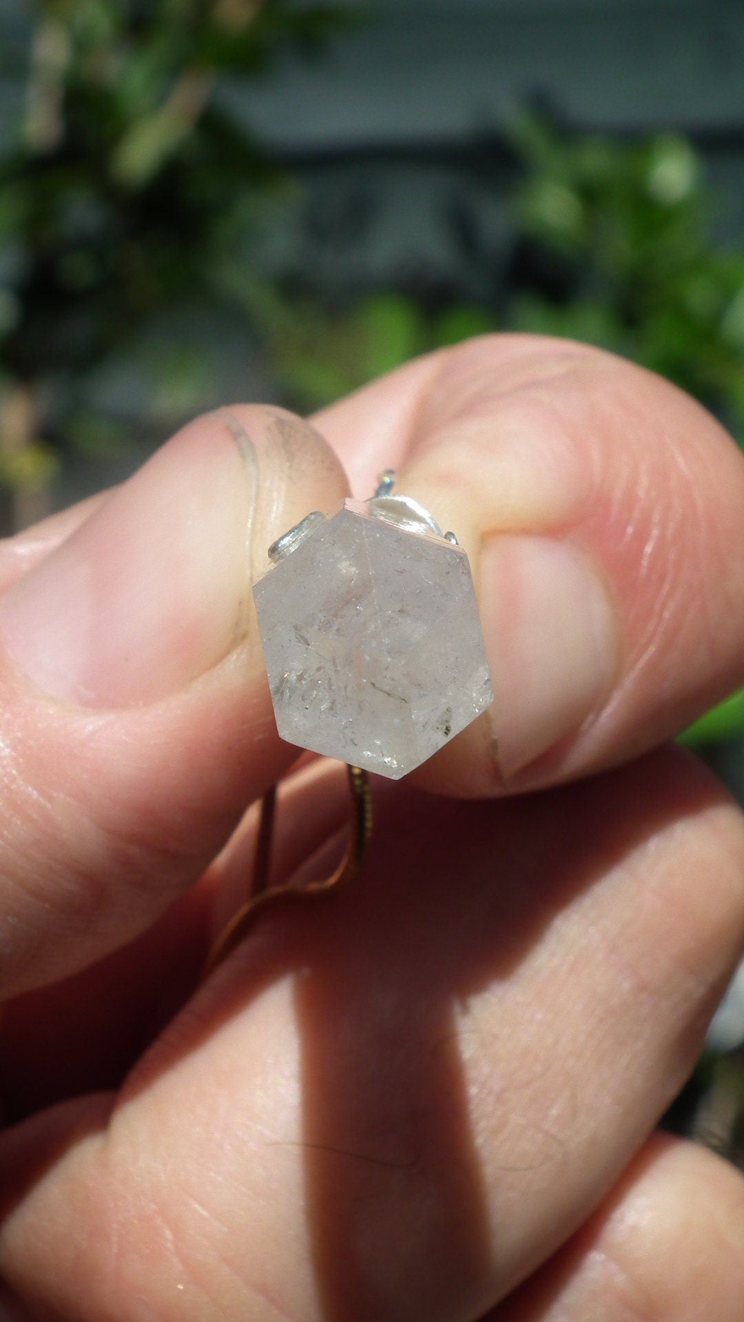 Double terminated Quartz pendant