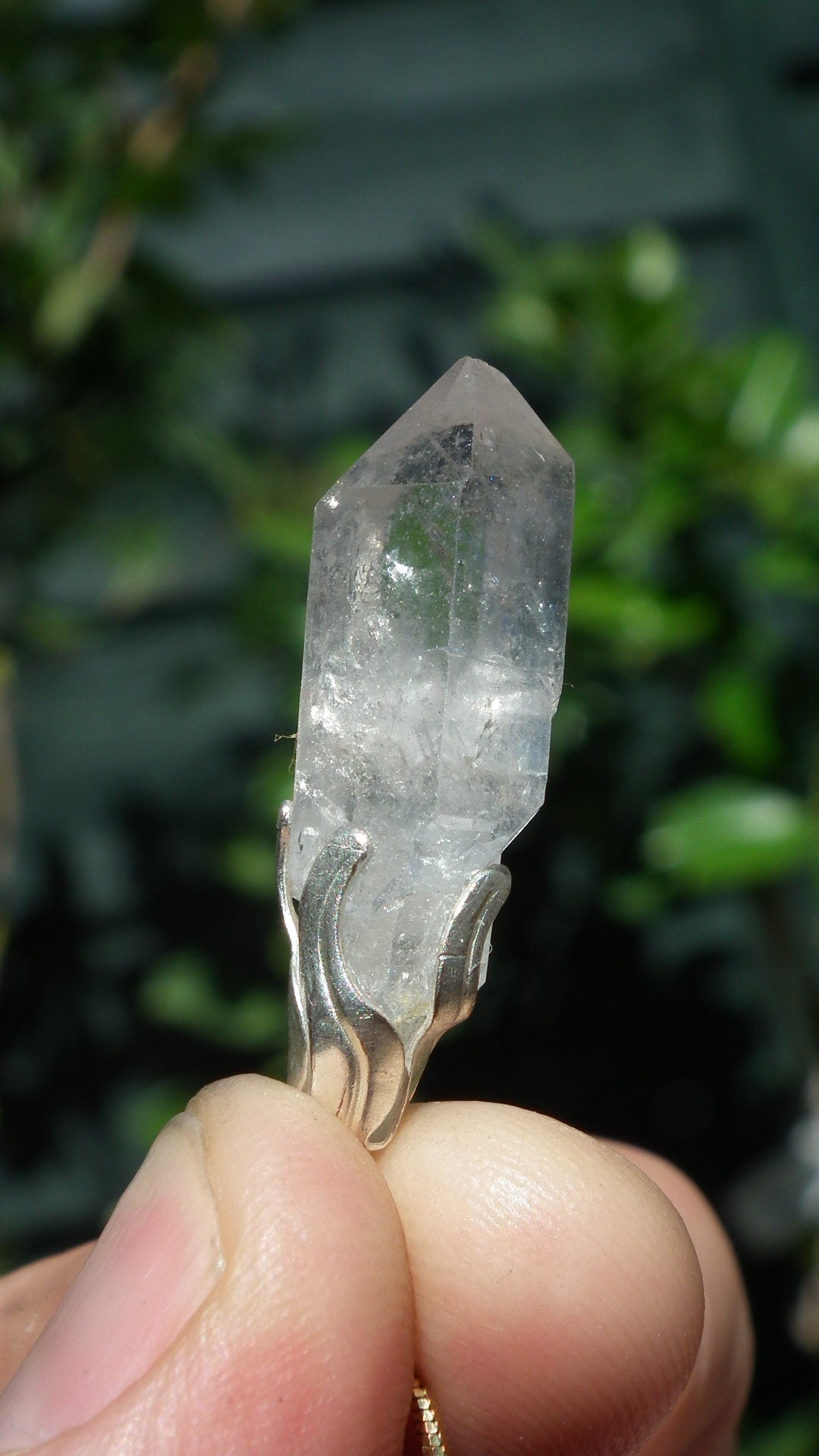 Double terminated Quartz pendant