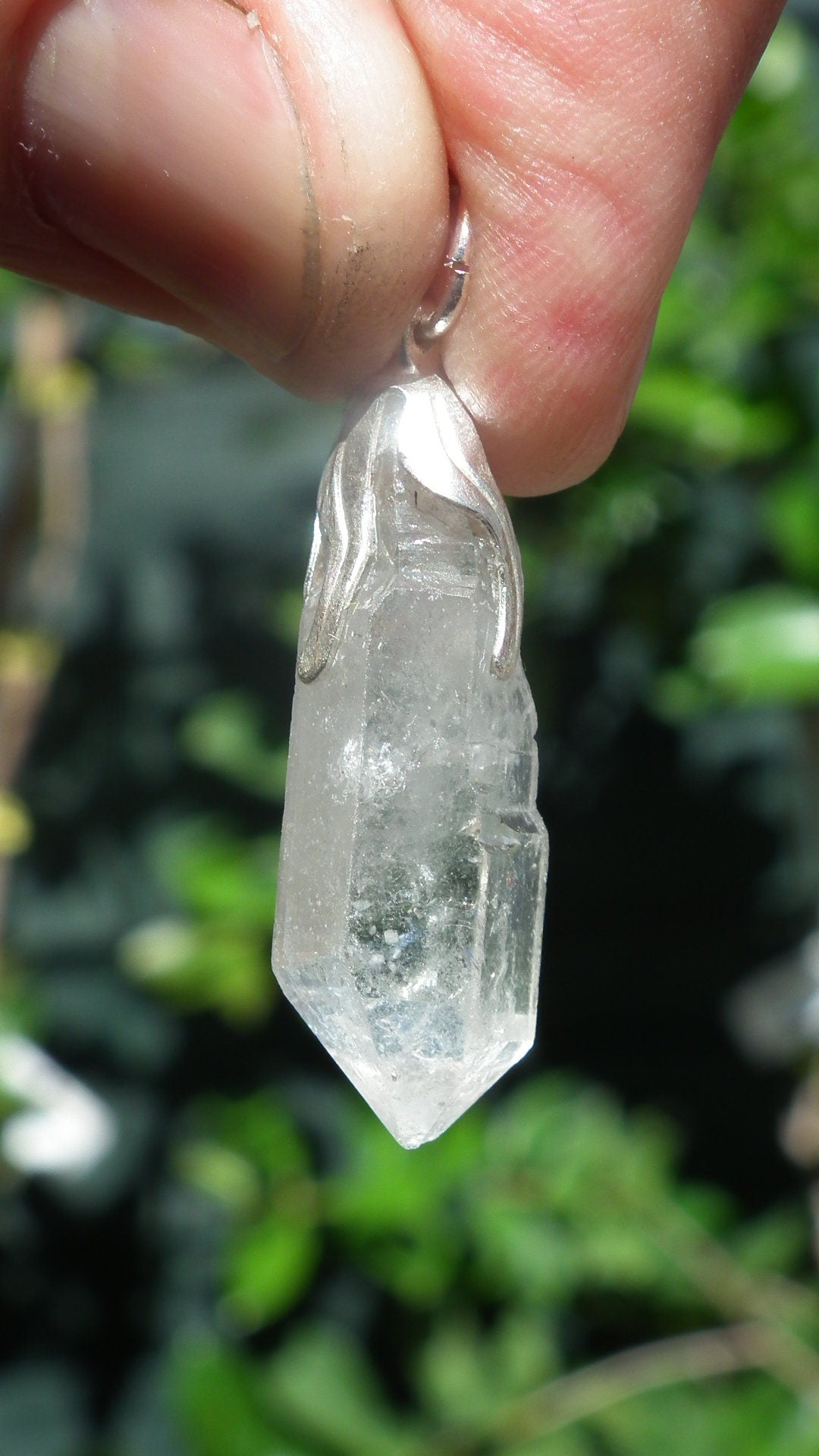 Double terminated Quartz pendant